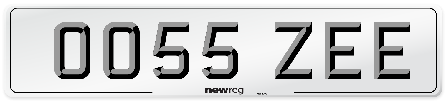 OO55 ZEE Number Plate from New Reg